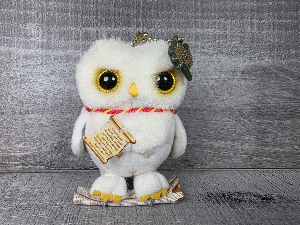 2001 Mattel Harry Potter Messaging Owl Plush Keychain Scroll g78f